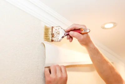 Pose de papier peint à Gayan — revêtements muraux et toiles de verre
